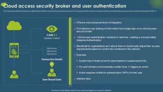 Cloud Access Security Broker And User Authentication Ppt Ideas Infographic Template