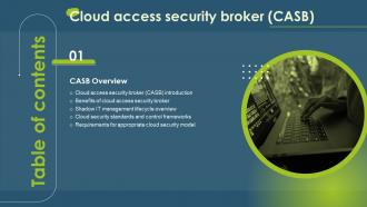 Cloud Access Security Broker CASB Table Of Contents