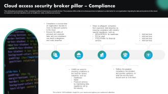 Cloud Access Security Broker Pillar Compliance CASB Cloud Security