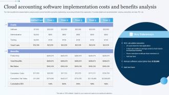 Cloud Accounting Software Implementation Costs And Benefits Analysis