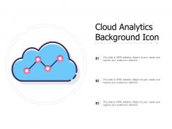 Cloud analytics background icon