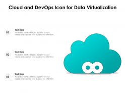 Cloud and devops icon for data virtualization