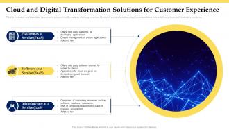 Cloud And Digital Transformation Solutions For Customer Experience
