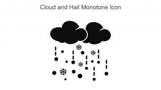 Cloud And Hail Monotone Icon In Powerpoint Pptx Png And Editable Eps Format