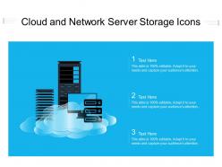 Cloud and network server storage icons