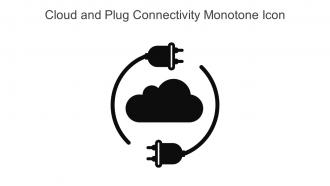 Cloud And Plug Connectivity Monotone Icon In Powerpoint Pptx Png And Editable Eps Format