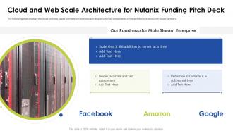 Cloud and web scale architecture for nutanix funding pitch deck