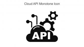 Cloud API Monotone Icon In Powerpoint Pptx Png And Editable Eps Format