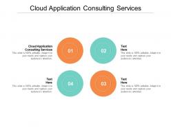 Cloud application consulting services ppt powerpoint presentation slides example cpb