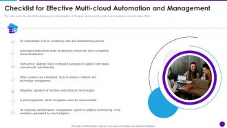 Cloud Architecture And Security Review Checklist For Effective Multi Cloud Automation And Management
