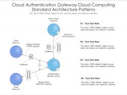 Cloud authentication gateway cloud computing standard architecture patterns ppt slide