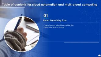 Cloud Automation And Multi Cloud Computing For Table Of Contents