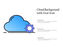 Cloud background with gear icon