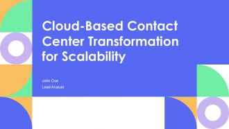 Cloud Based Contact Center Transformation For Scalability PPT Mockup AT