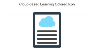 Cloud Based Learning Colored Icon In Powerpoint Pptx Png And Editable Eps Format
