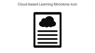 Cloud Based Learning Monotone Icon In Powerpoint Pptx Png And Editable Eps Format