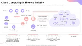 Cloud Based Services Cloud Computing In Finance Industry Ppt Summary Smartart