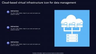 Cloud Based Virtual Infrastructure Icon For Data Management
