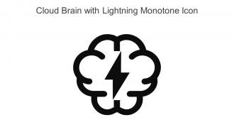 Cloud Brain With Lightning Monotone Icon In Powerpoint Pptx Png And Editable Eps Format