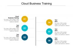 Cloud business training ppt powerpoint presentation slides demonstration cpb