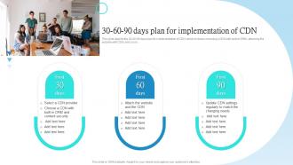 Cloud CDN 30 60 90 Days Plan For Implementation Of Cdn Ppt Powerpoint Presentation Design