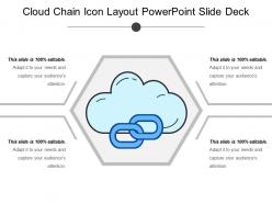 Cloud chain icon layout powerpoint slide deck