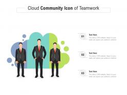 Cloud community icon of teamwork