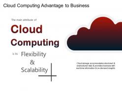 Cloud computing advantage to business