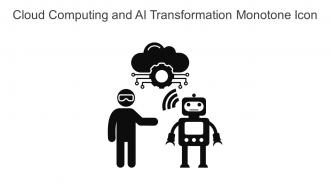 Cloud Computing And Ai Transformation Monotone Icon In Powerpoint Pptx Png And Editable Eps Format