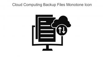 Cloud Computing Backup Files Monotone Icon In Powerpoint Pptx Png And Editable Eps Format