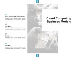 Cloud computing business models ppt powerpoint presentation portfolio cpb