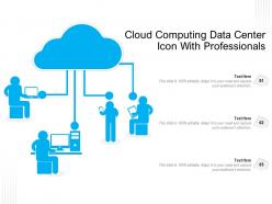 Cloud Computing Data Center Icon With Professionals