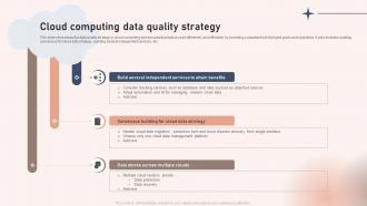 Cloud Computing Data Quality Strategy