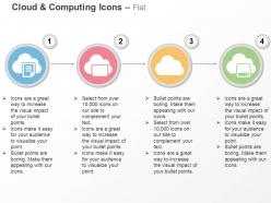 Cloud computing data storage data transfer ppt icons graphics
