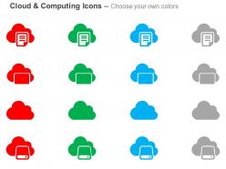 Cloud computing data storage data transfer ppt icons graphics