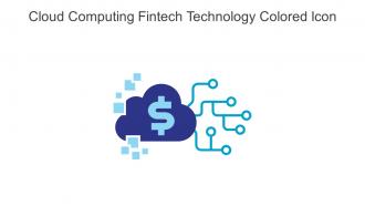 Cloud Computing Fintech Technology Colored Icon In Powerpoint Pptx Png And Editable Eps Format