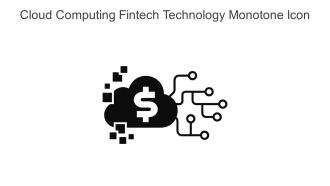 Cloud Computing Fintech Technology Monotone Icon In Powerpoint Pptx Png And Editable Eps Format