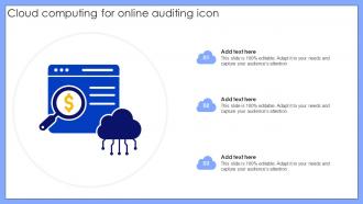 Cloud Computing For Online Auditing Icon