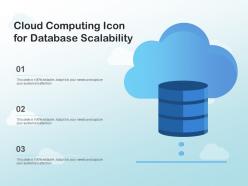 Cloud computing icon for database scalability
