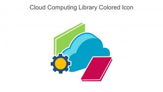 Cloud Computing Library Colored Icon In Powerpoint Pptx Png And Editable Eps Format