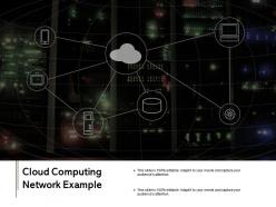Cloud computing network example