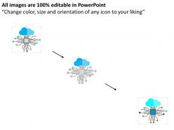 Cloud computing network with apps powerpoint template