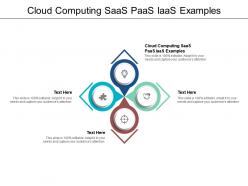 Cloud computing saas paas iaas examples ppt powerpoint presentation model vector cpb