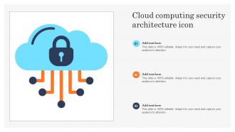 Cloud Computing Security Architecture Icon