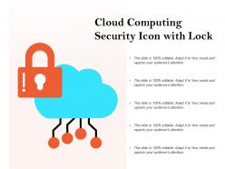 Cloud computing security icon with lock