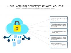 Cloud computing security issues with lock icon