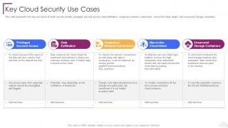 Cloud Computing Security Key Cloud Security Use Cases Ppt Background