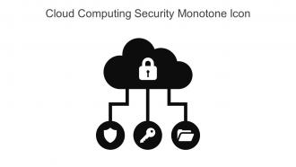 Cloud Computing Security Monotone Icon In Powerpoint Pptx Png And Editable Eps Format