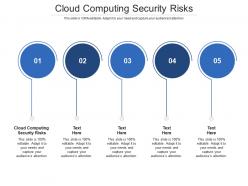 Cloud computing security risks ppt powerpoint presentation layouts deck cpb