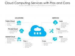 Cloud computing services with pros and cons
